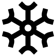 snowflake icon, simple vector design