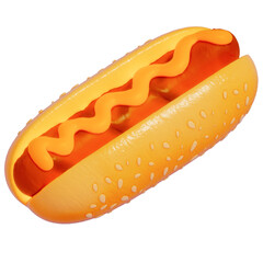 BBQ Grill for camping , Hot Dog on transparent background , 3D Rendering