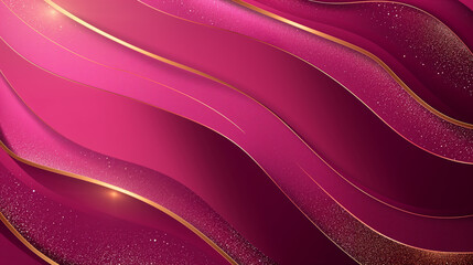 abstract pink and gold background with waves