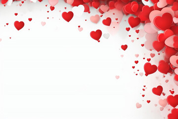 White background with hearts and copy space - 772200119