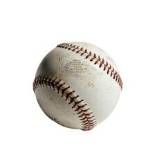 Worn Baseball Isolated on Transparent Background