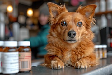 A veterinary clinic with animals receiving vaccinations for infectious diseases