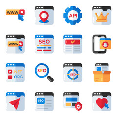 Set of Software Development Flat Icons

