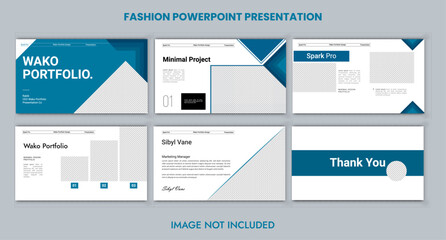 set of presentation template design with minimalist concept and modern layout use for annual report and business profile