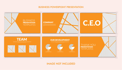 set of presentation template design with minimalist concept and modern layout use for annual report and business profile