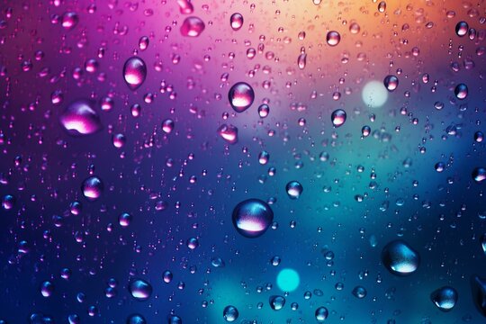 Tranquil Rain drops cloud. Rainy light. Generate Ai