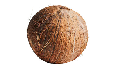 Exposed Coconut Husk on transparent background.