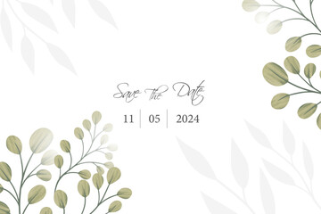 Vintage wedding invitation template