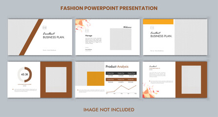set of presentation template design with minimalist concept and modern layout use for annual report and business profile
