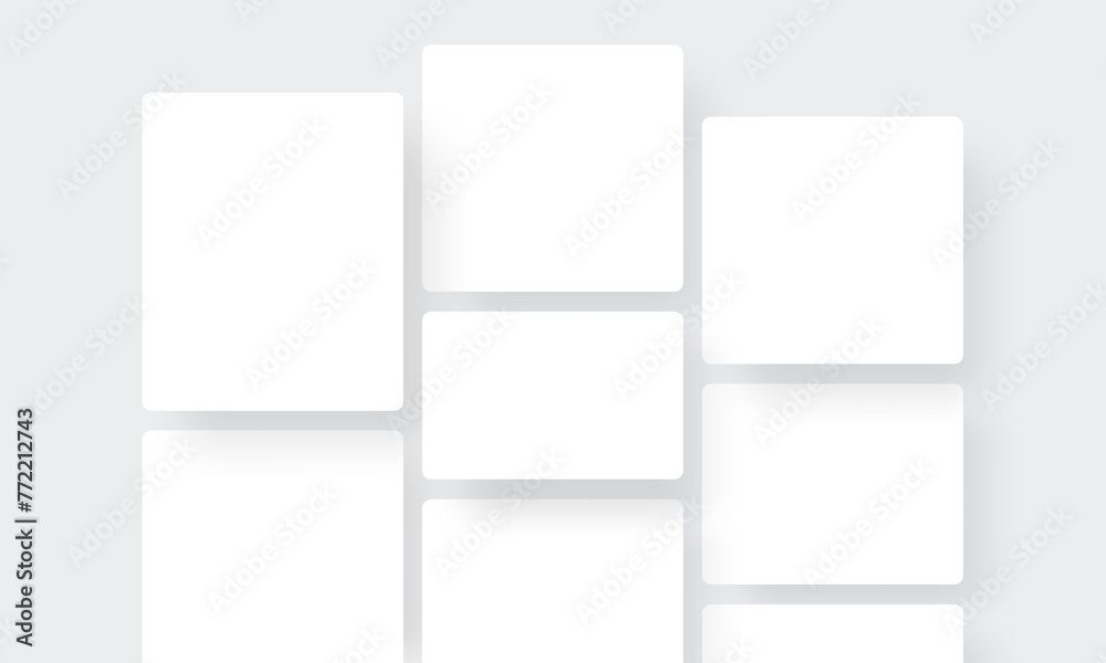 Wall mural blank web pages for app ui kit presentation. vector illustration