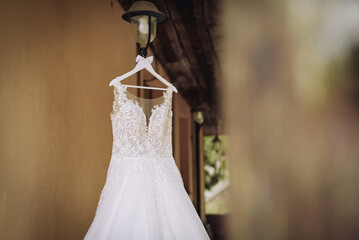 wedding dress on a mannequin