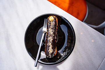 chocolate cake on a plate