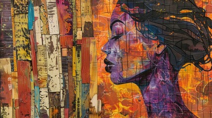 Captivating Abstract Artistry Portrait of a Woman