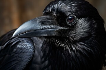 Obraz premium Silent Raven bird fly. Nature crow bird. Generate Ai