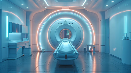 Magnetic resonance imaging MRI, future of medicine scan technology, magnetic field scanning