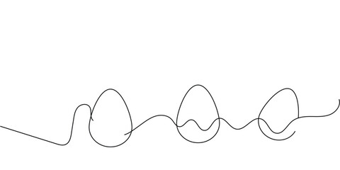easter egg line art style vector. Easter Eggs outline, line art. Vector isolated hand drawn illustration. EPS file 10.