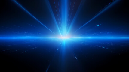 Abstract blue glowing background with light beams background