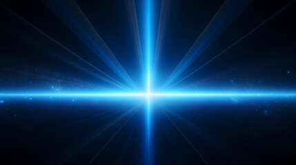 Abstract blue glowing background with light beams background - obrazy, fototapety, plakaty