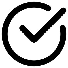 tick icon, simple vector design
