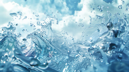 splashing water abstract background