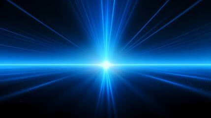 Abstract blue glowing background with light beams background