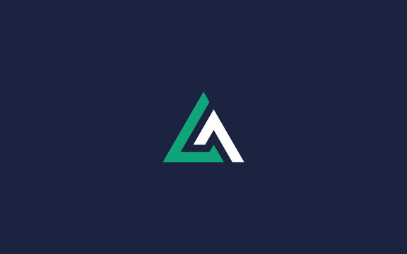 letter al with triangle logo icon design vector design template inspiration
