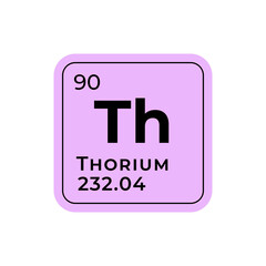 Thorium, chemical element of the periodic table graphic design