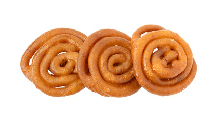 Fototapeta premium Sweet shahi jalebi isolated on transparent background