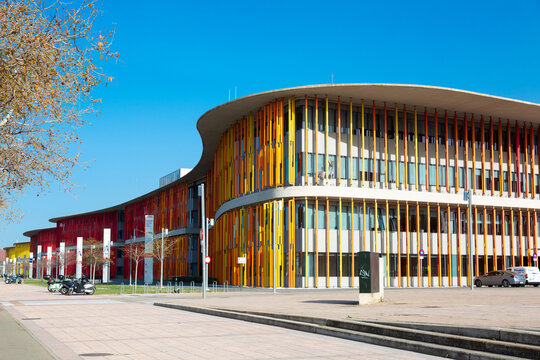Vibrant modern architecture in zaragoza