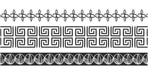 Ornamental greek border collection