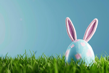 Happy Easter Background of cute rabbit