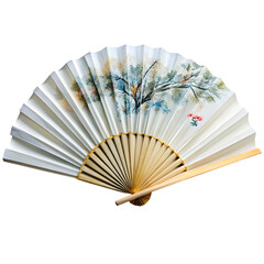chinese folding fan isolated