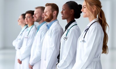 Fototapeta premium Group of Doctors Standing Next to Each Other