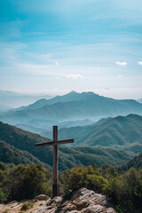 A cross atop the mountain