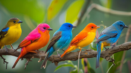 Obraz premium colorful birds