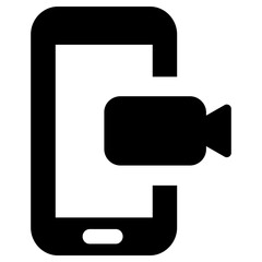 video call icon, simple vector design