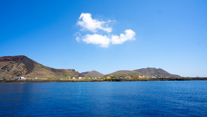 view of the lake and mountains