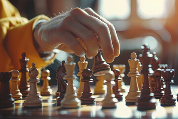 Playing chess game. defeating the Queen
 - obrazy, fototapety, plakaty