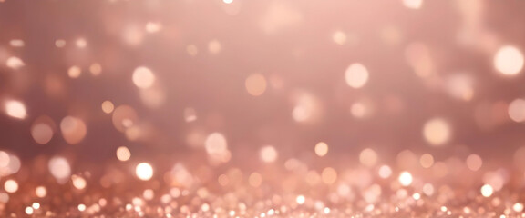 Rose Gold Sparkle: Glitter Bokeh Texture and Pattern