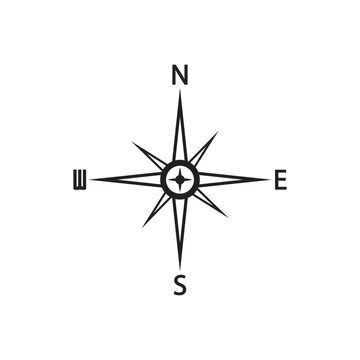Compass logo and symbol gps vector