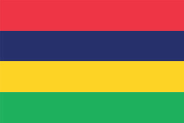 Flag of Mauritius. Mauritius colored striped flag. State symbol of the Republic of Mauritius.