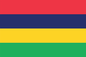 Flag of Mauritius. Mauritius colored striped flag. State symbol of the Republic of Mauritius.