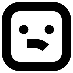 worried icon, simple vector design