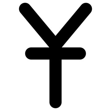 yen icon, simple vector design