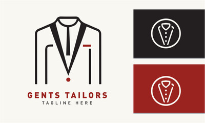 Mail dress fashion garments clothing vector icon modern minimalist logo design template idea