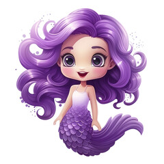 Cute Watercolor Mermaid - 28