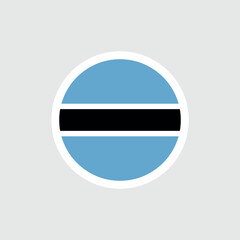Flag of Botswana. Blue striped flag. State symbol of the Republic of Botswana.