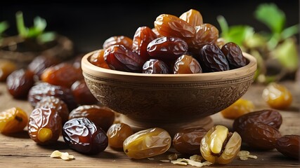 dried fruit and nuts Dates, organic food, food ingredients, and crystal jujube