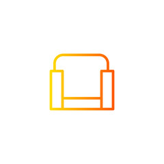 Fototapeta premium couch gradient icon
