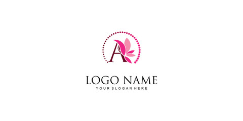 Creative butterfly logo design with combination leter from A to Z| premium vector